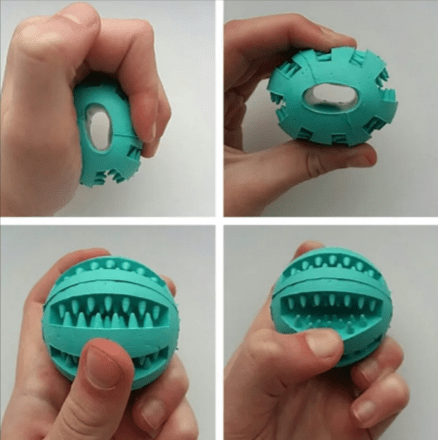 Interactive Rubber Slow Feeder Dog Ball HEARTLESS Habits