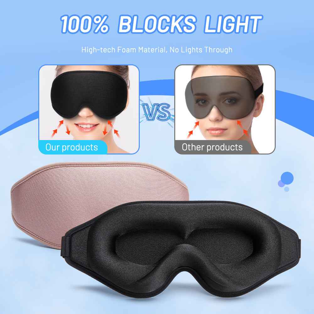 3D Natural Memory Foam Sleep Mask for Comfort HEARTLESS Habits