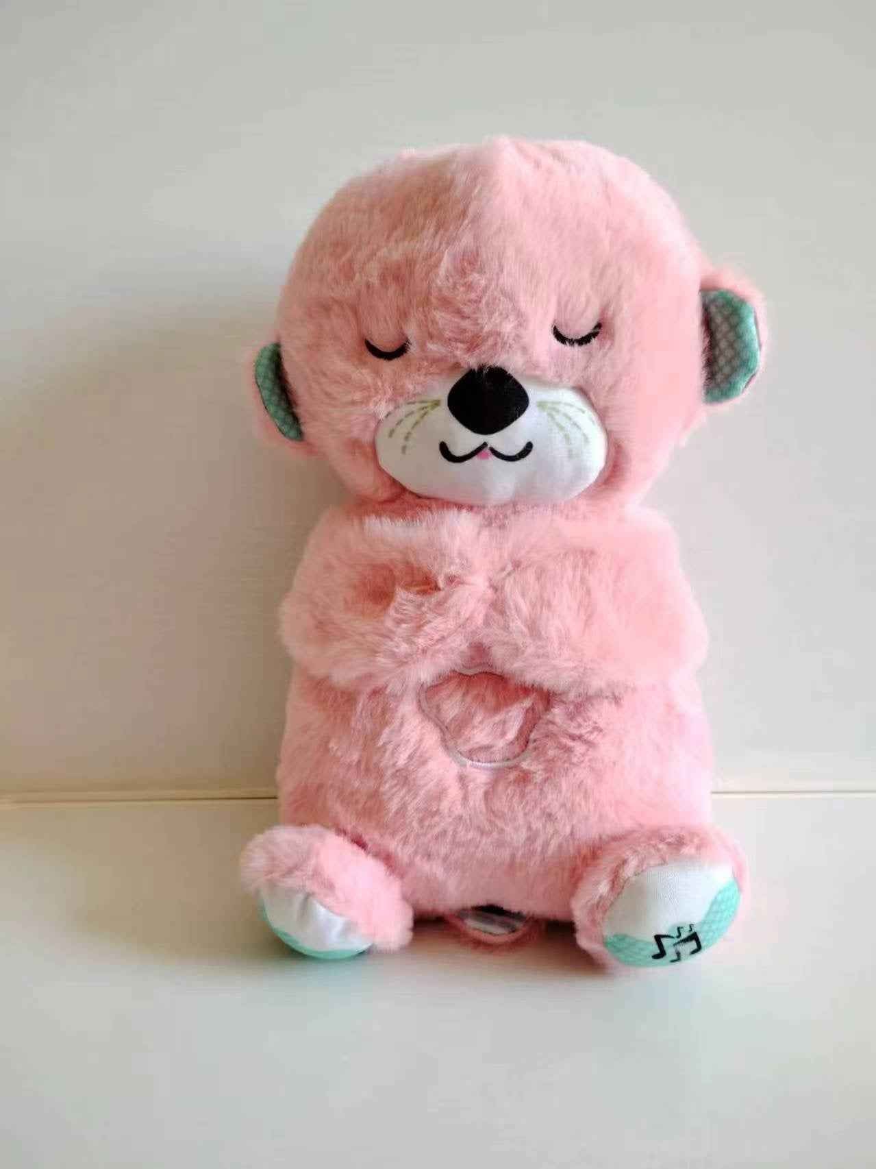 Sound Machine Soothe 'n Snuggle Otter Portable Plush Baby Toy with Sensory Details Music Lights & Rhythmic Breathing Motion HEARTLESS Habits