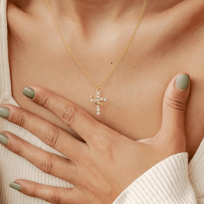 Crown Cross Necklace HEARTLESS Habits