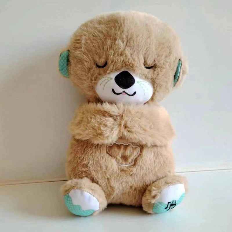 Sound Machine Soothe 'n Snuggle Otter Portable Plush Baby Toy with Sensory Details Music Lights & Rhythmic Breathing Motion HEARTLESS Habits