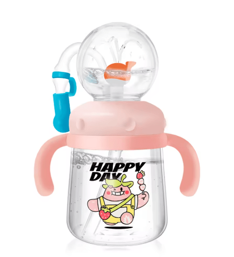 Children's Whale Cartoon Diving Fountain Water Bottle - Tritan Leakproof Sippy Cup (Various Sizes & Colors) HEARTLESS Habits