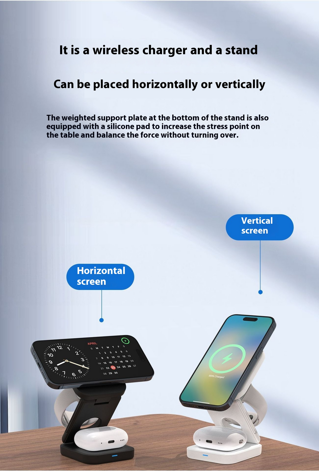 3 IN 1 FOLDABLE WIRELESS CHARGER HEARTLESS Habits