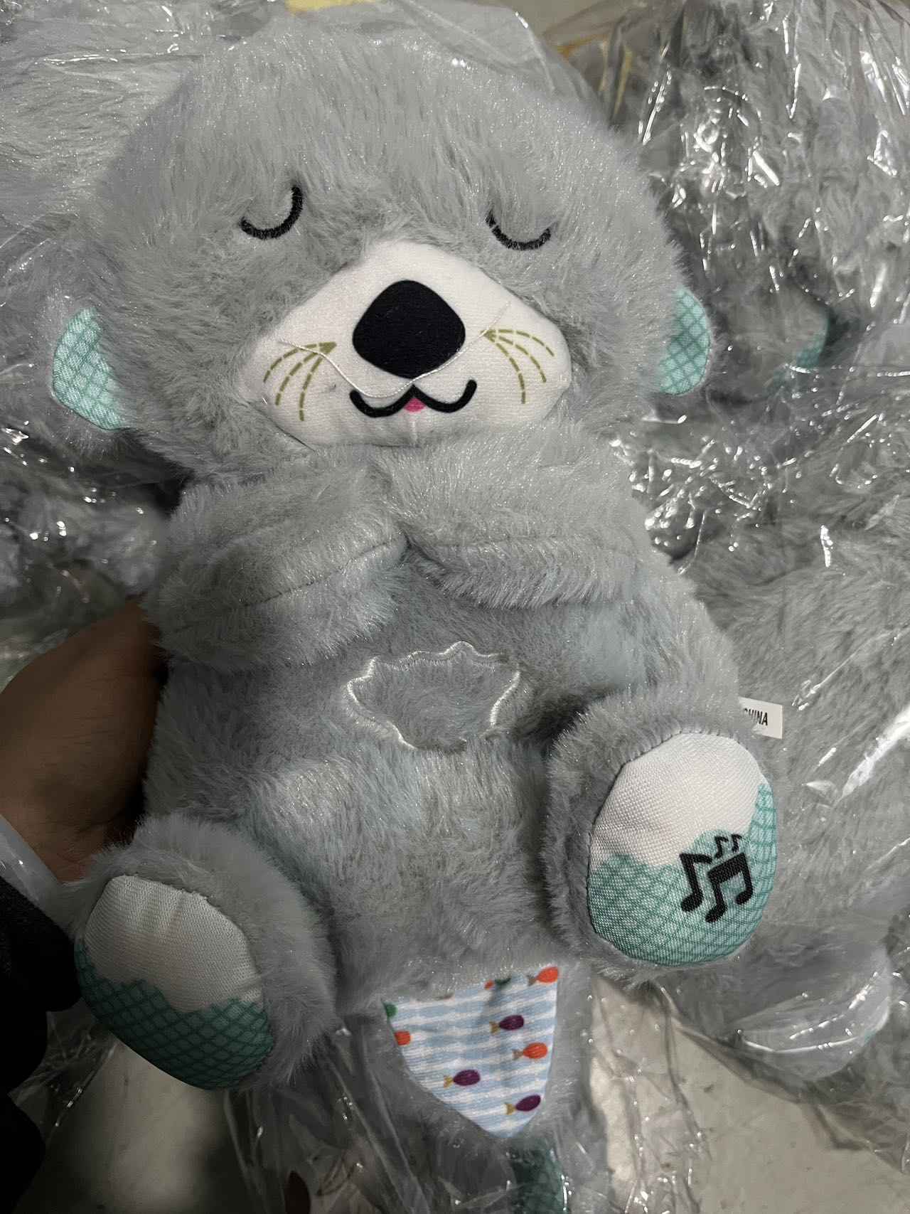 Sound Machine Soothe 'n Snuggle Otter Portable Plush Baby Toy with Sensory Details Music Lights & Rhythmic Breathing Motion HEARTLESS Habits