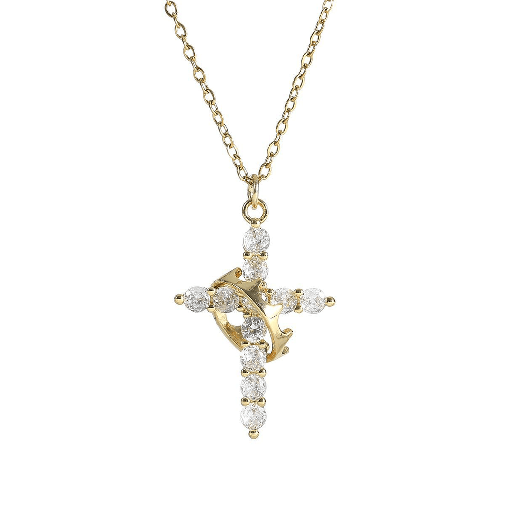 Crown Cross Necklace - HEARTLESS Habits