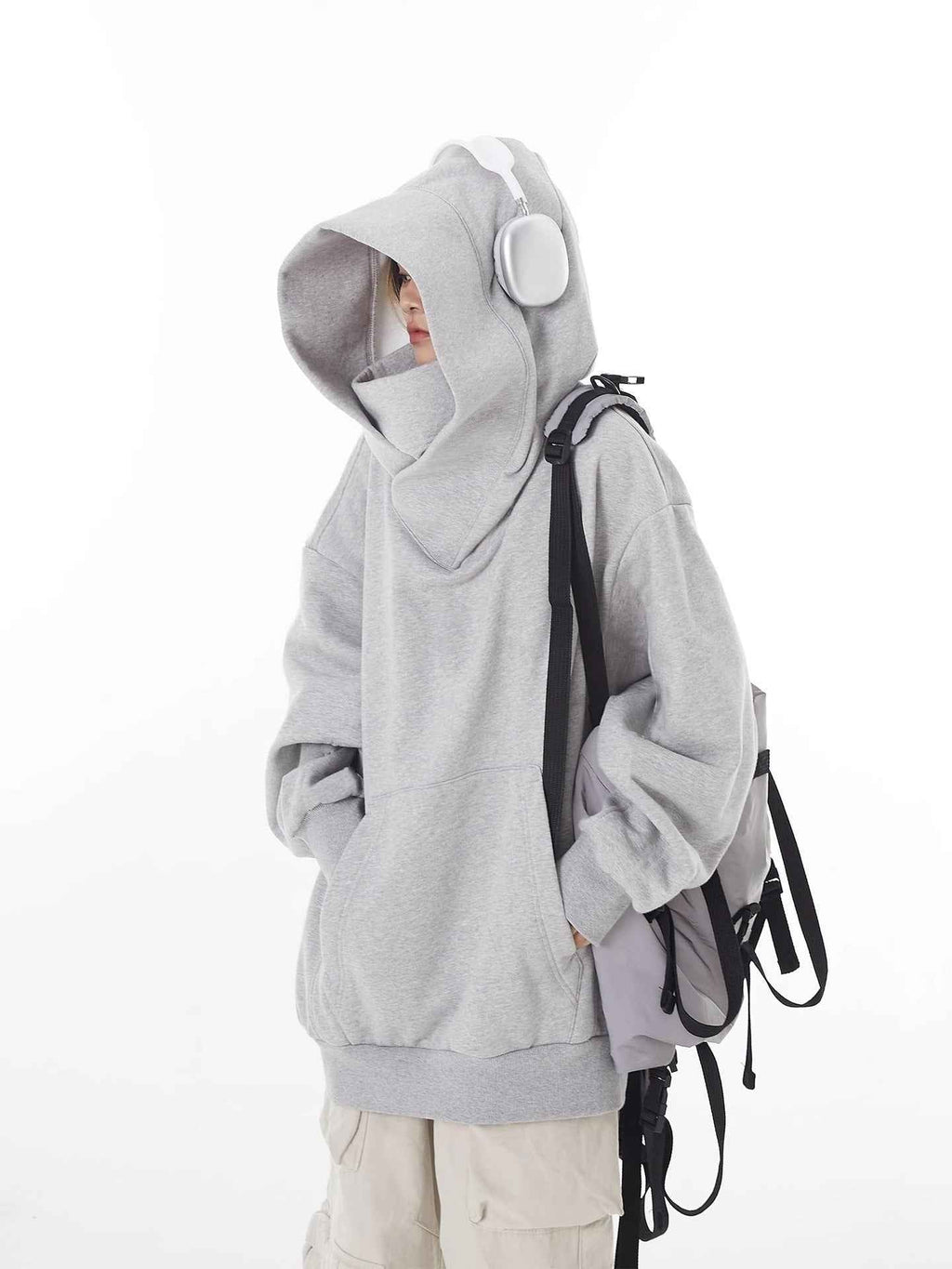 Loose High Collar Fleece Lined Hoodie HEARTLESS Habits