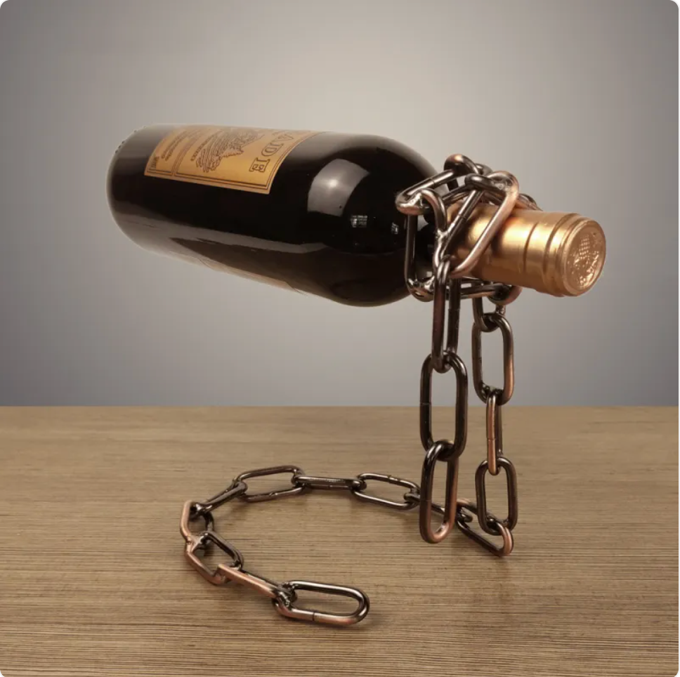 Suspension Chain Wine Rack Metal Holder HEARTLESS Habits