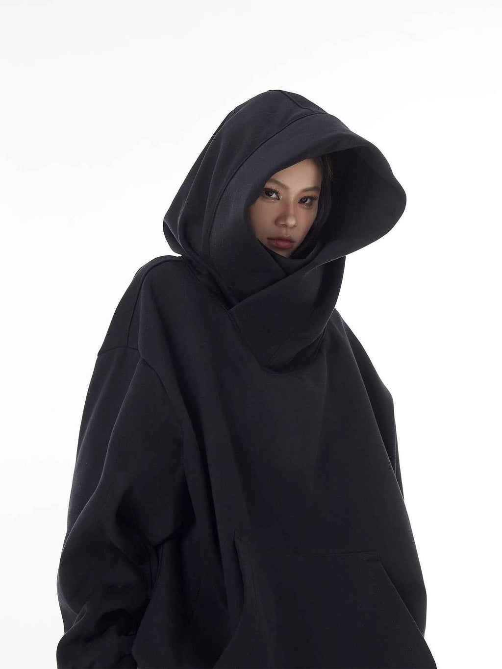 Loose High Collar Fleece Lined Hoodie - HEARTLESS Habits
