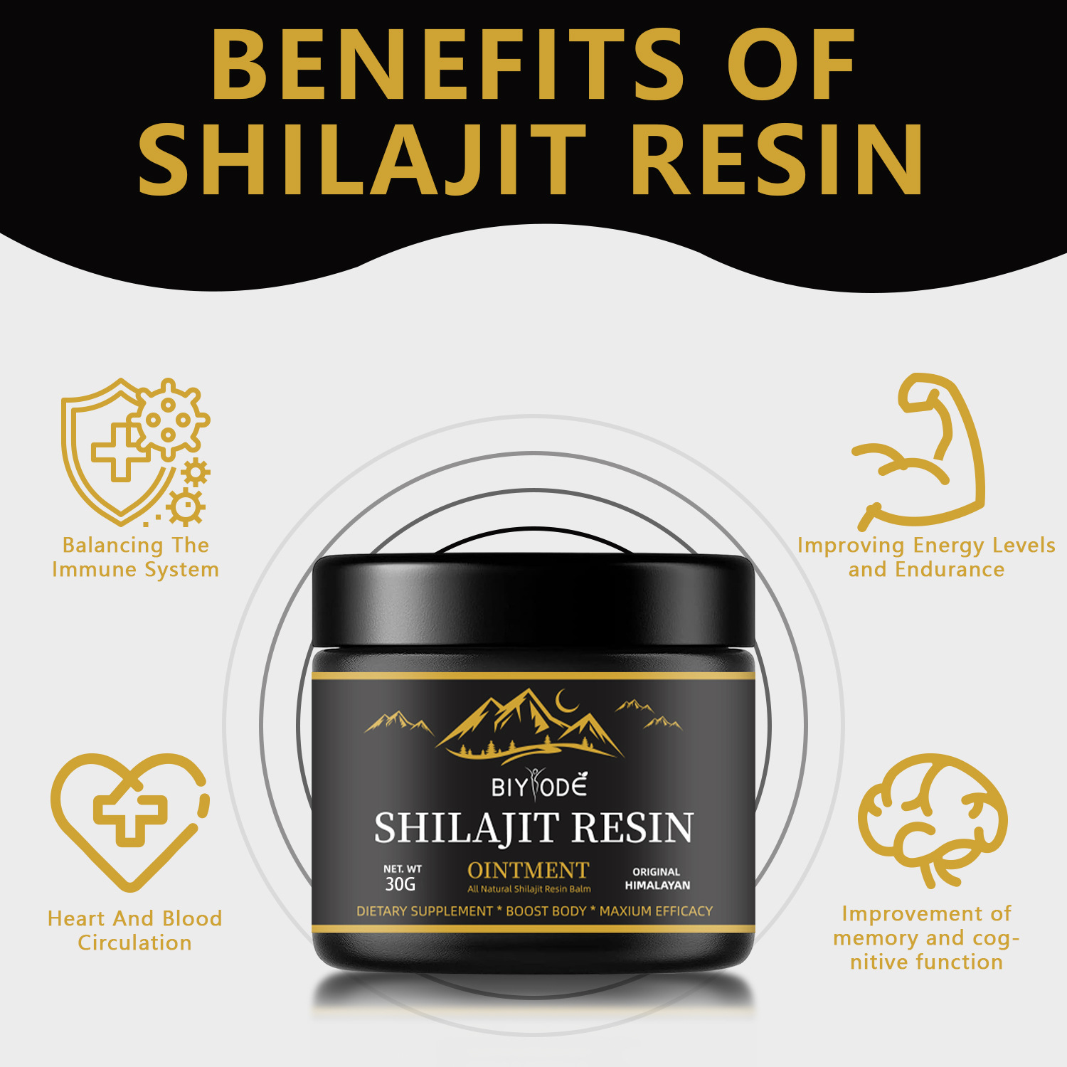 30g Natural Pure Shilajit Resin - HEARTLESS Habits