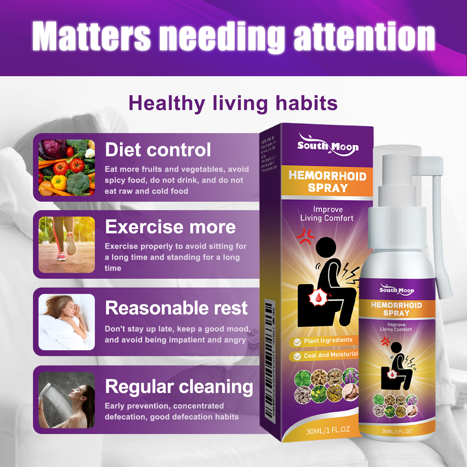 Herbal Hemorrhoid Relief Spray - HEARTLESS Habits