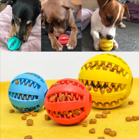 Interactive Rubber Slow Feeder Dog Ball HEARTLESS Habits